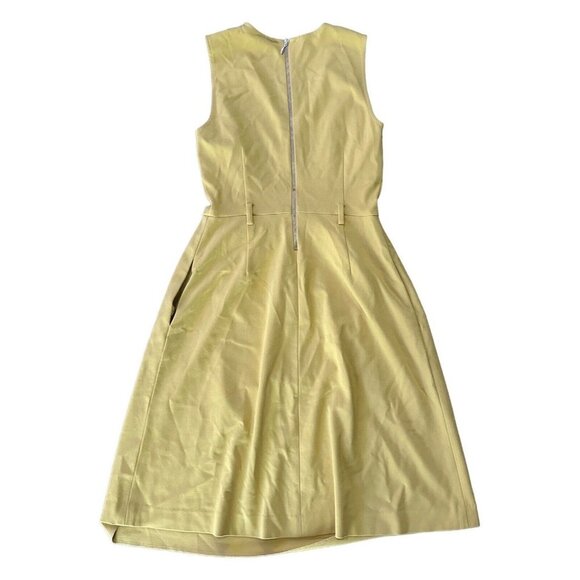 EUC Banana Republic Yellow Ponte Belted Dress Size  Petite OP - Picture 9 of 12